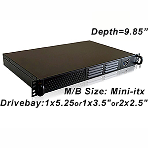  Rackmount chassis Server case 19 inch mini-itx 1U N125D 